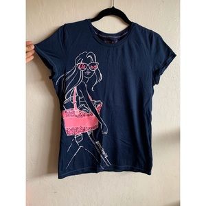 NWOT-Girly Dark Blue Shirt By Aeropostal